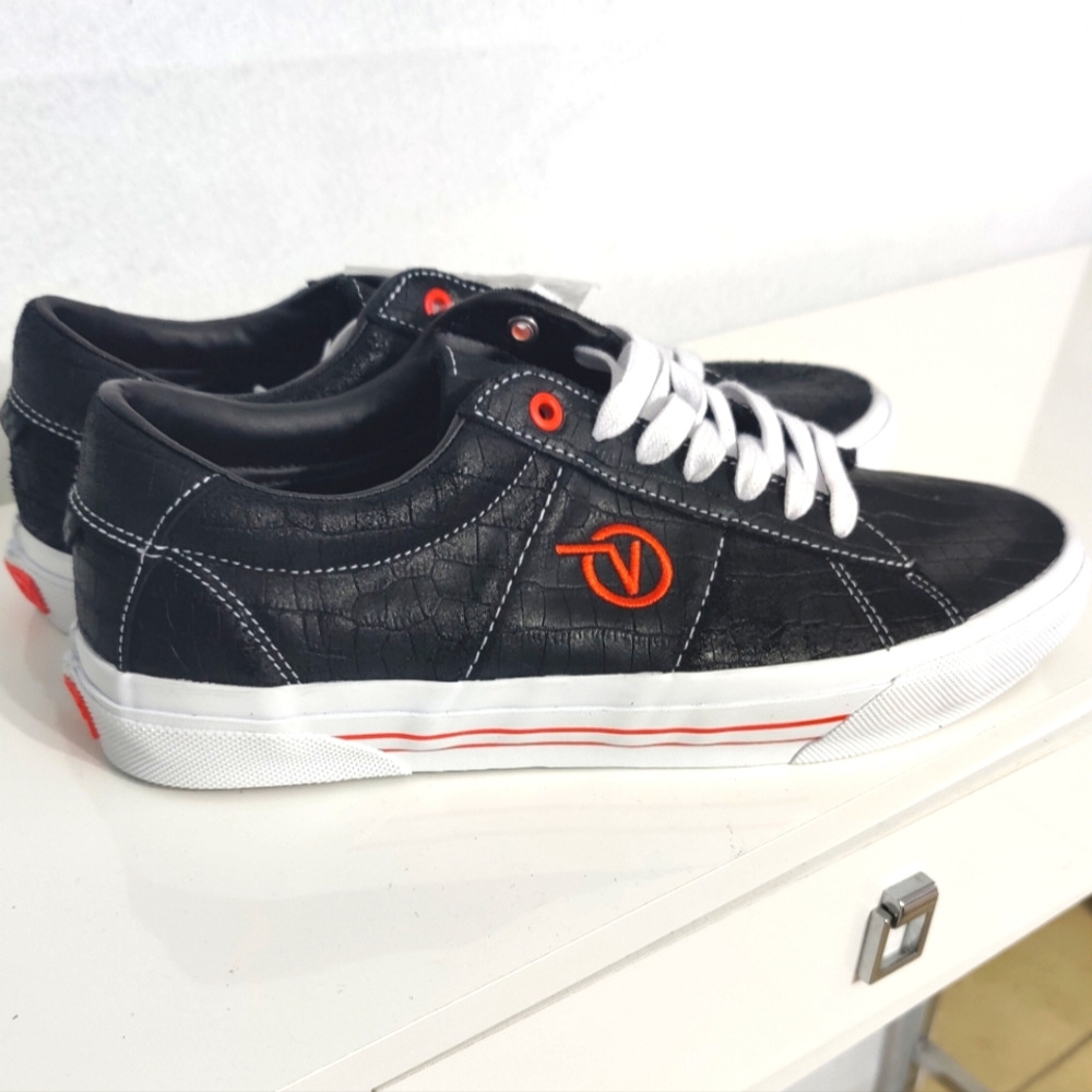 Vans Black Sci-Fi Fantasy X Sneakers with Orange Accents